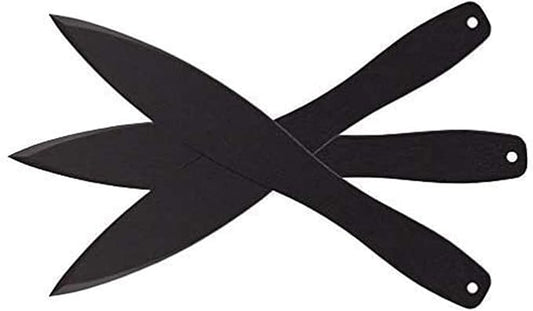 Cold Steel 12 Inch Long Black Carbon Steel Professional Throwing Knives (3 Pack)