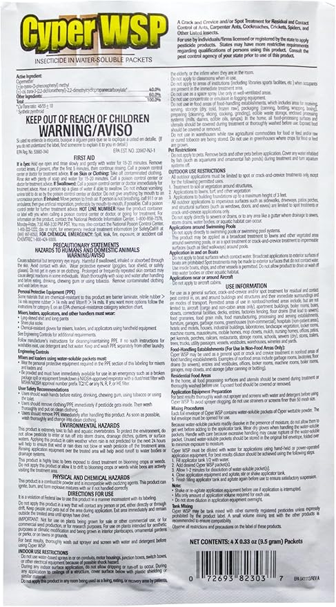 Cyper WSP Insecticide 4pk of 9.5-Grams
