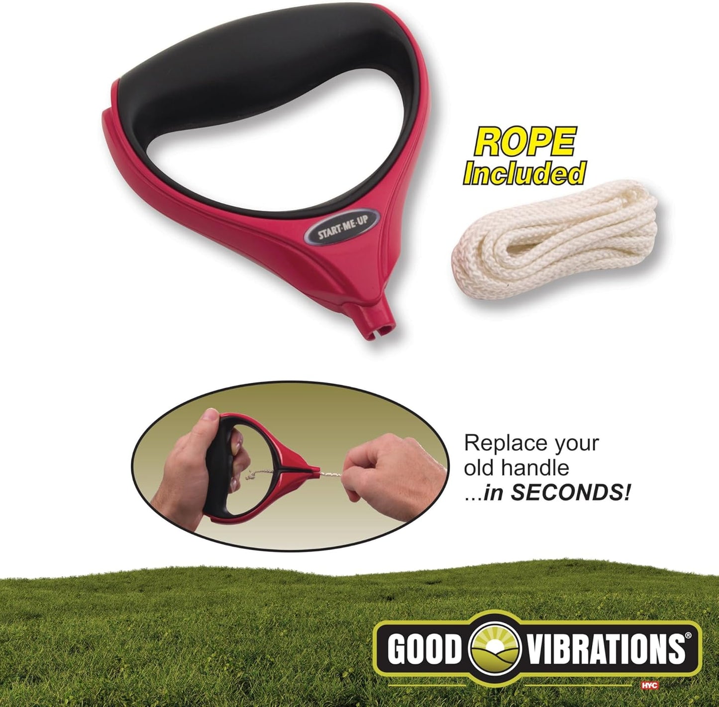 Good Vibrations Start Me Up Full Grip Lawn Mower Starter Handle