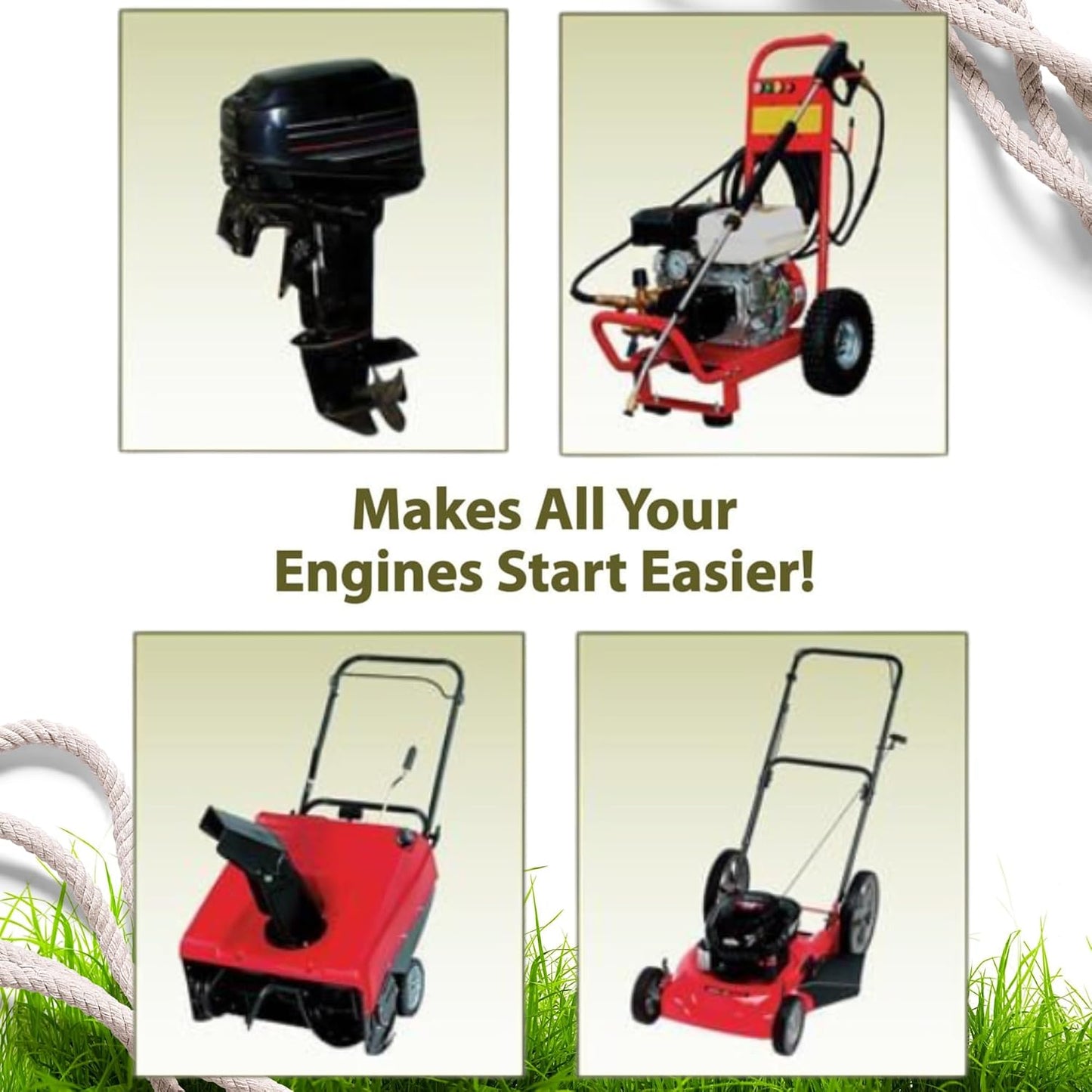 Good Vibrations Start Me Up Full Grip Lawn Mower Starter Handle