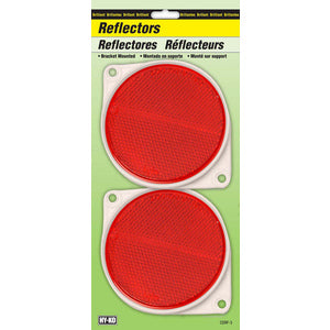 HYKO Reflectors 3.25" Plexiglas Nail-On Bracket Red 2pk