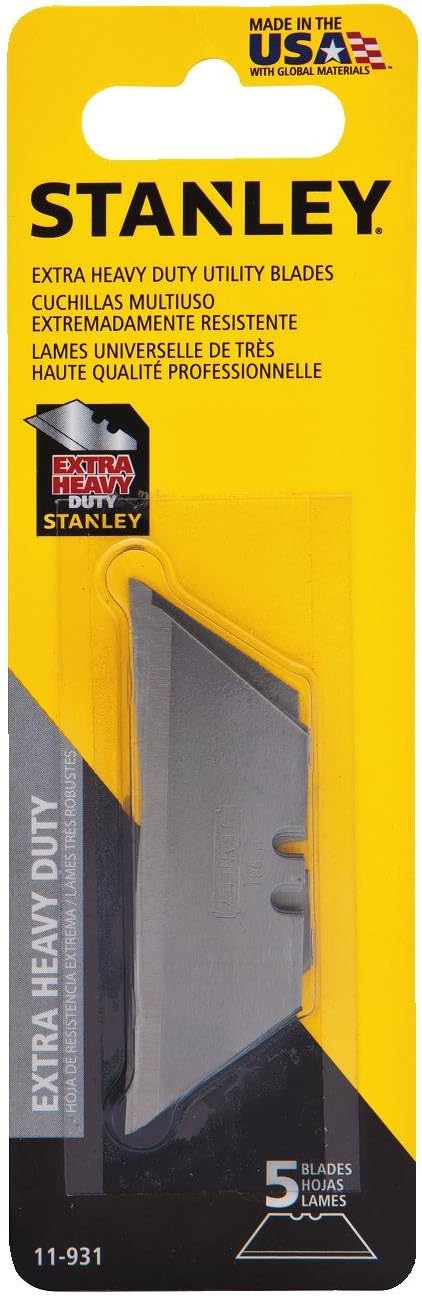 Stanley 11-931 1991 Extra Heavy Duty Utility Blade, 5 Pack