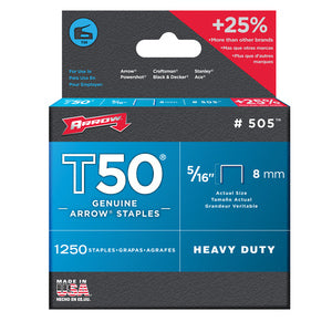 T50 5/16"Staple 1250/Pk
