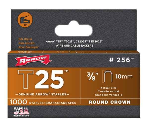 Arrow Staples - Round Crown (T25) 3/8" - 1000pk
